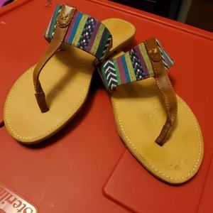 Aztec print sandals